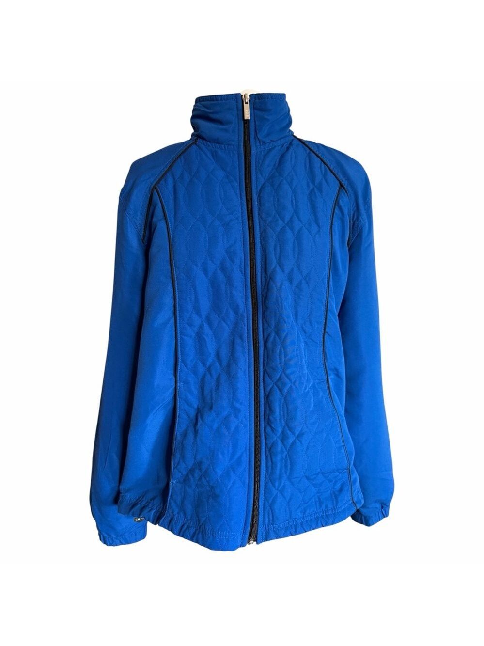 Vintage Three Hearts Blue Quilted WindbreakerJacket